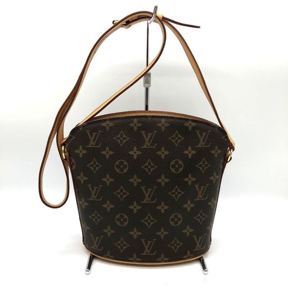 Louis Vuitton M51290 Drouot Shoulder Bag Monogram Brown Women Men Vintage USED - Picture 5 of 10